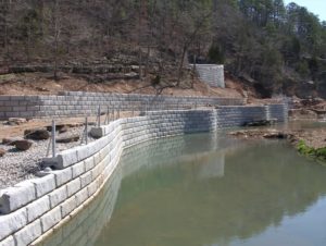 Completed Red-Rock Gravity Walls at Dogwood Canyon Nature Park